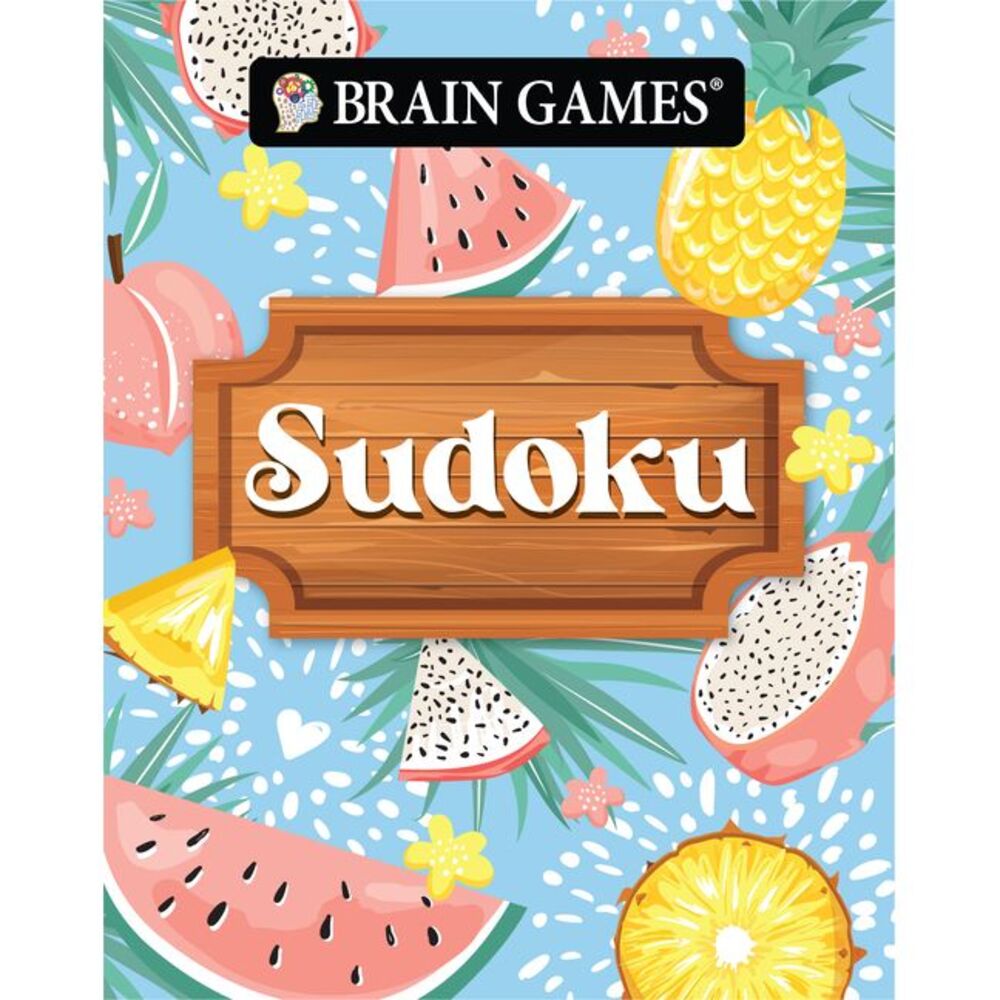 Brain Games - Take-Along - Sudoku Summer-Themed Fruit Design Portable Variety Pu